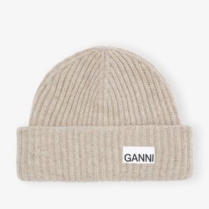 GANNI wool beanie (one size)